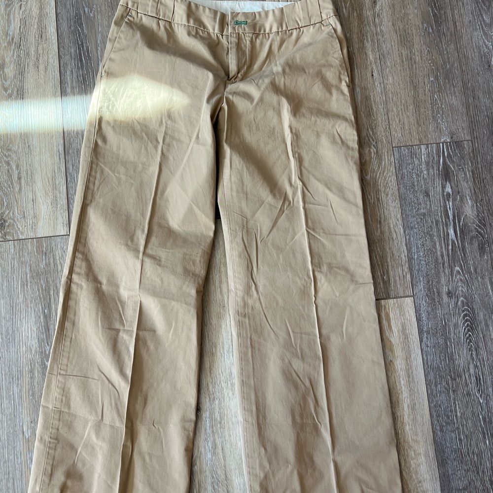 GAP Tan Wide Leg Pants Versatile Cotton Blend